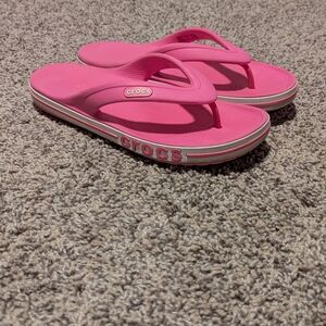 CROCS Vibrant Pink Sandals Size 6 Womans